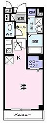 パインビリッジ ワンルームの間取図画像