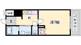兵庫県姫路市船丘町（賃貸マンション1K・4階・25.94㎡） その2