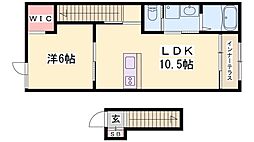 グランディールTS 1LDKの間取図画像