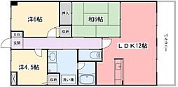 高岡中村コーポ・パート2 3LDKの間取図画像