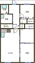 グローバル高田 3DKの間取図画像