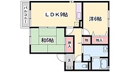 リバーコート 2DKの間取図画像