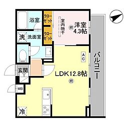 Egresta 1LDKの間取図画像
