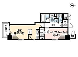 エステムプラザ名古屋D.C.2027 1LDKの間取図画像