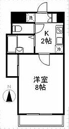 ガーデンコート 1Kの間取図画像