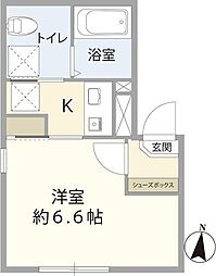 アスパイア新宿 1Kの間取図画像