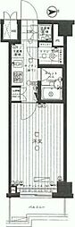 ルーブル飯田橋 1Kの間取図画像
