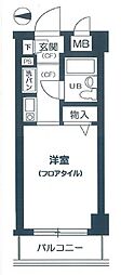 マイステージ笹塚 ワンルームの間取図画像
