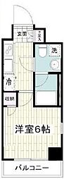 リガーレ大和ステーションプラザ 1Kの間取図画像