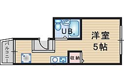 スタディオ・グロワール 1DKの間取図画像