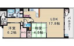 ワコーレ豊中ステーションウィング 2LDKの間取図画像