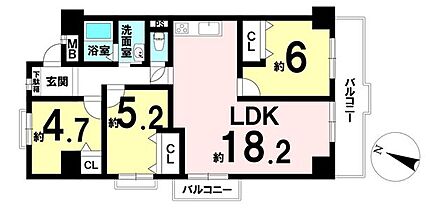 3LDKの間取りです。全居室収納付き♪