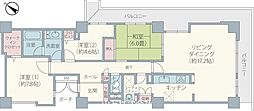 スカイプラザユーカリが丘ウエストタワー 3LDKの間取図画像