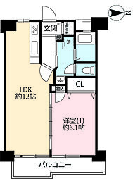 UR都市機構赤羽北二丁目団地1号棟 1LDKの間取図画像