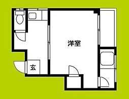 竹田ビル 1Kの間取図画像