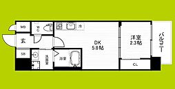 セレニテ南堀江エクラ 12階1DKの間取り
