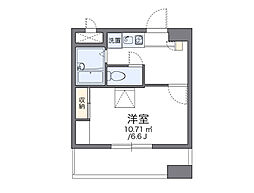 レオパレスアストラーレ茶屋町東 4階1Kの間取り