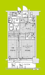 プレサンス鶴橋トレヴィエ 9階1LDKの間取り
