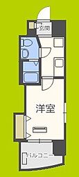 LUXE難波EAST 6階1Kの間取り