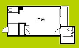 エルベコート関目 2階ワンルームの間取り