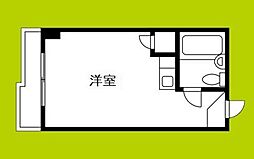 シャトー都島 2階1Kの間取り