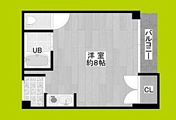 ハイツニッセイ 5階ワンルームの間取り