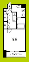 ラナップスクエア難波II 2階1Kの間取り