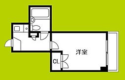 SKハイツ平野 3階1Kの間取り