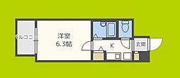 エスティライフ梅田新道 2階1Kの間取り