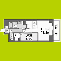 サンエール南堀江 10階1LDKの間取り