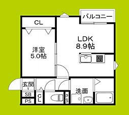 間取図画像 1LDK