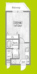 AILE放出 1階1Kの間取り