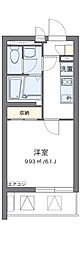 CLEINOのぞみA 1Kの間取図画像