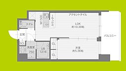 プレジオ城東 1LDKの間取図画像