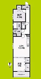 フォレストクリエオーレ枚岡弐番館 1SLDKの間取図画像