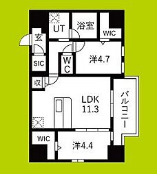 スプランディッドX 2LDKの間取図画像