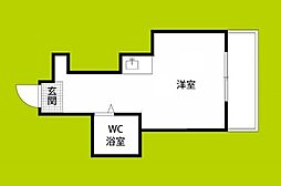 プレアール下新庄3 ワンルームの間取図画像