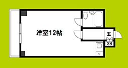 ミフネセントラルベア東三国 ワンルームの間取図画像