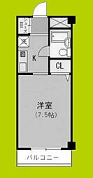ハイム23 ワンルームの間取図画像