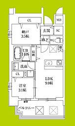 スプランディッド新大阪VIII 1SLDKの間取図画像
