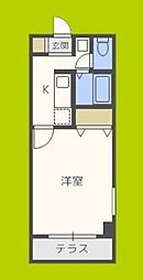 ルミエール巽 1Kの間取図画像