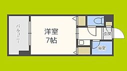 LeCiel福島 1Kの間取図画像
