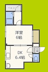 サンライフ菅原 1DKの間取図画像