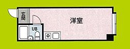 桜川ハイツ ワンルームの間取図画像