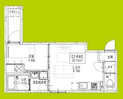 D porta casa grande 1LDKの間取図画像