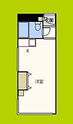 グローリー島之内 ワンルームの間取図画像