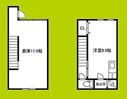 (仮称)寝屋川市大成町ガレージハウス ワンルームの間取図画像