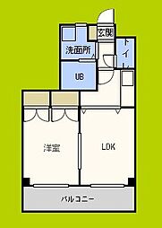 M'プラザ城東六番館 1LDKの間取図画像