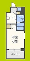 エスリード新北野 1Kの間取図画像