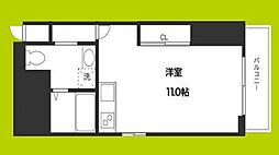メゾンリェール ワンルームの間取図画像